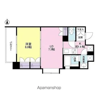 リバーレ池袋【6階】の間取り