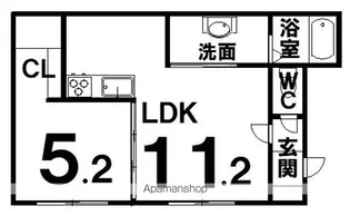 LUPUS(ルーパス)【202号室】の間取り