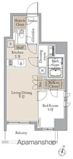 シーズンフラッツ青葉通一番町【2階】の間取り