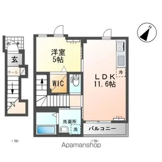ウェルコートⅡ【2階】の間取り