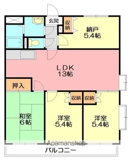 グレースガーデン【3階】の間取り