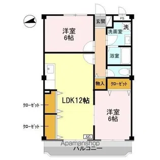 フリーダム常吉【2階】の間取り