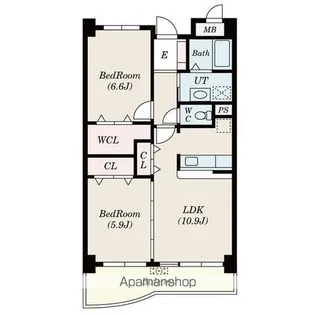 エストソレイユ【1階】の間取り