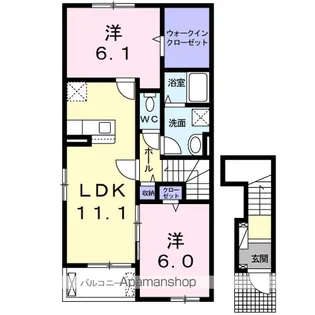 メゾンブローテ G【2階】の間取り