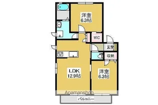 シャーメゾン・ソイール【102号室号室】の間取り