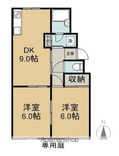 ヴィラ清水【103号室】の間取り