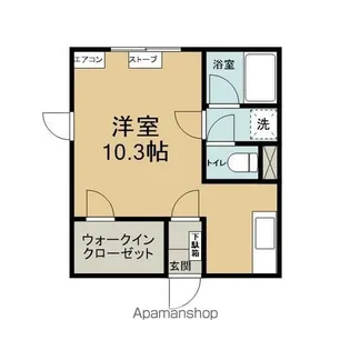 フレンドリー卸町2号館【105号室】の間取り