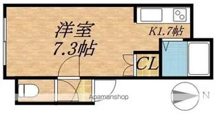 ゴールデンハイム中島公園【3階部分号室】の間取り