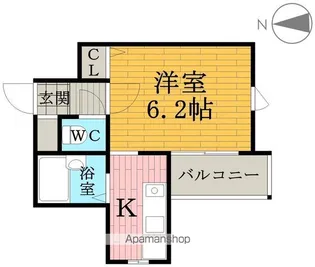 グランシャトー【4F-B号室】の間取り