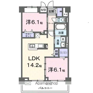 エルドール【203号室】の間取り