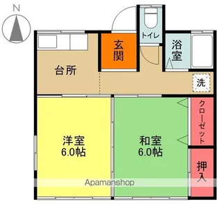 めぐみ荘【201号室】の間取り