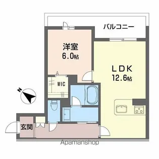 シャーメゾンマーレ竹下【102号室】の間取り