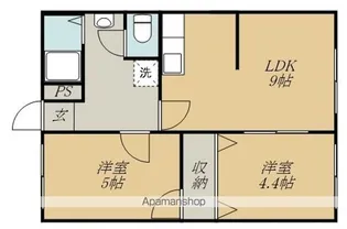 コーポ東海林【102号室】の間取り