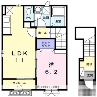 メゾン・クラールB【2階】の間取り