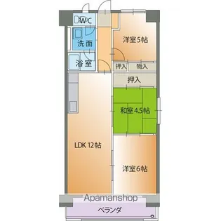パルテノン【4階】の間取り