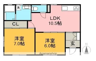 アルカディア【1階】の間取り