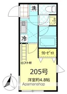 コルモ板橋【205号室】の間取り