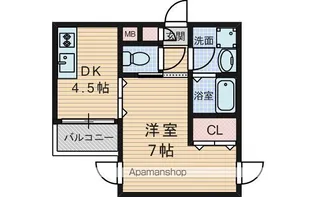 アズールパーク【1階】の間取り