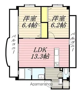 ヴィラププレ【203号室】の間取り