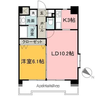 グレイス入間【501号室】の間取り