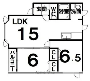コーポスイングⅢ【D号室】の間取り