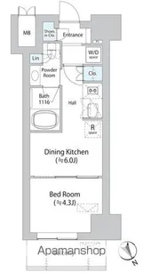 ミリアレジデンス浅草橋Ⅱ【3階】の間取り