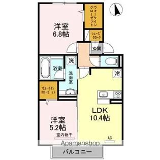 プレミアム弐番館【2階】の間取り