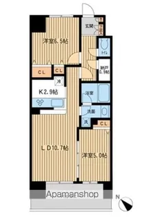 エコロジー千葉みなとレジデンス【7階】の間取り