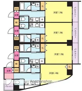 ルミエール大師【3階】の間取り