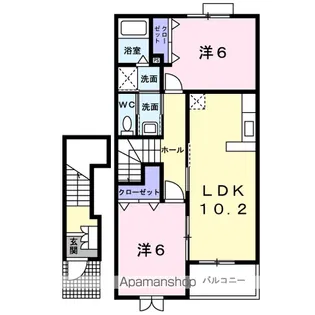 ドゥ・ドミール B【2階】の間取り