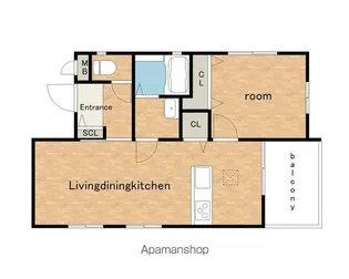 グランジュテ【201号室】の間取り