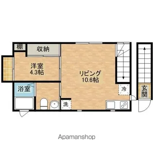 シャレー川嵜A棟【201号室】の間取り