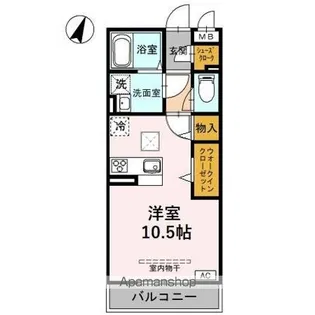 ルシエール氷川【1階】の間取り