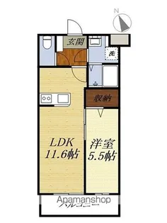 フェリス道本【1階】の間取り
