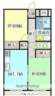 ホークヒルズⅡ【206号室号室】の間取り