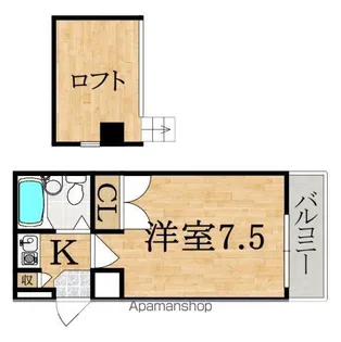 シティパレス生駒谷田町PARTⅤ【2階】の間取り