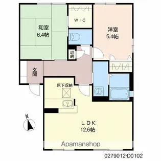 メゾン・グレース D棟【2階】の間取り