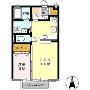 セジュール宮崎駅東【1階】の間取り