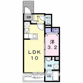 カーサ コルディアーレ A【1階】の間取り