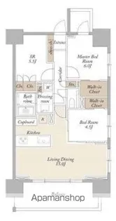 LIGHT TERRACE 新宿御苑【3階】の間取り