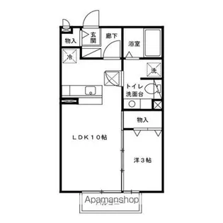 レーベンセイナン【2階】の間取り