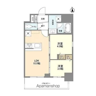 リヴェント難波ウエスト【7階】の間取り