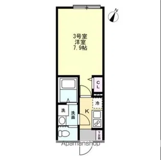 ベイルーム横浜蒔田【2階】の間取り