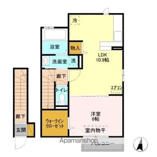 ウィット薬円台【2階】の間取り