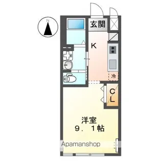 プリムール【211号室】の間取り