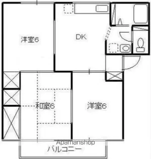 リュミエル洲崎B棟【2階】の間取り