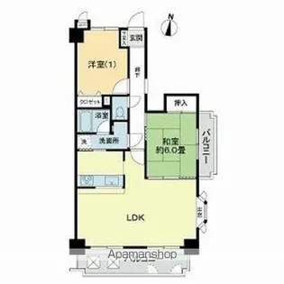 ライオンズガーデン松山紅葉町【101号室】の間取り