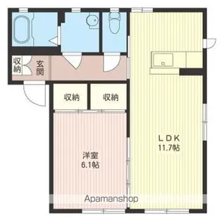 群馬県太田市鳥山上町【アパート】の間取り