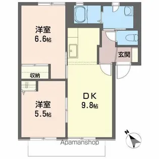 ルミエールC【1階】の間取り