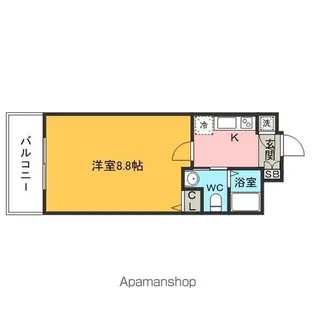 ローズモント・フレア天神南【2階】の間取り